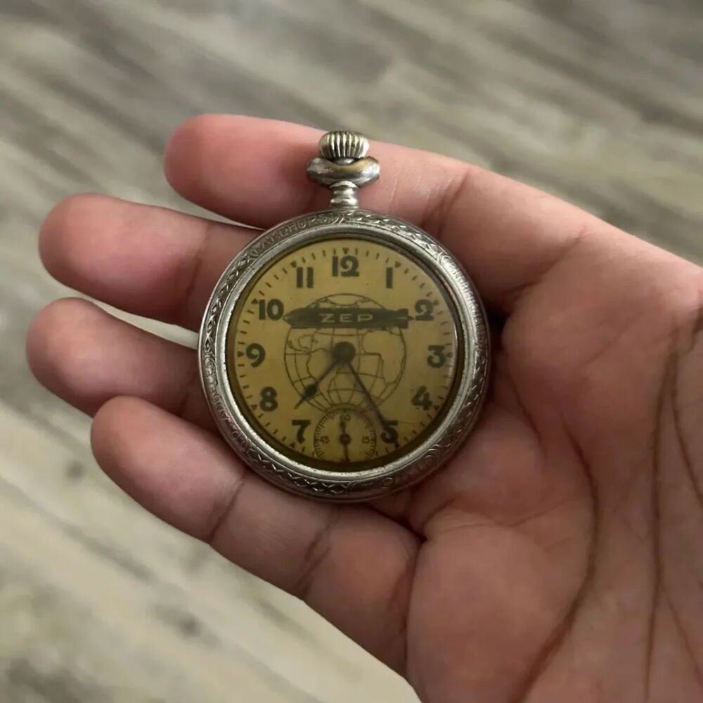 Vintage Trail Blazer 1929 Graf Zeppelin ZEP Pocket Watch